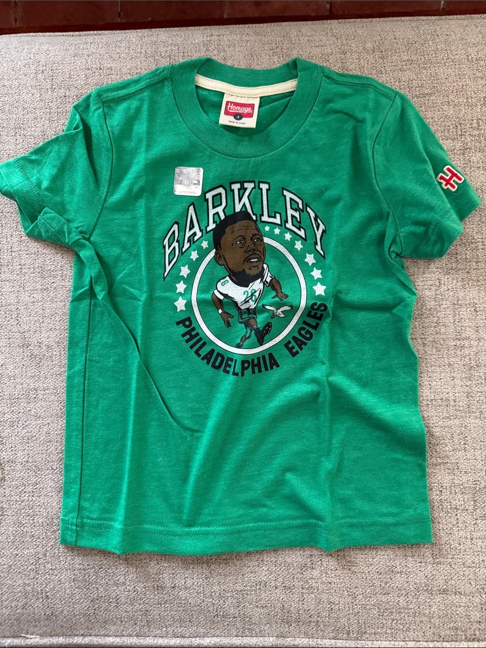 HOMAGE Kelly Green Barkley Graphic Short Sleeve Tee